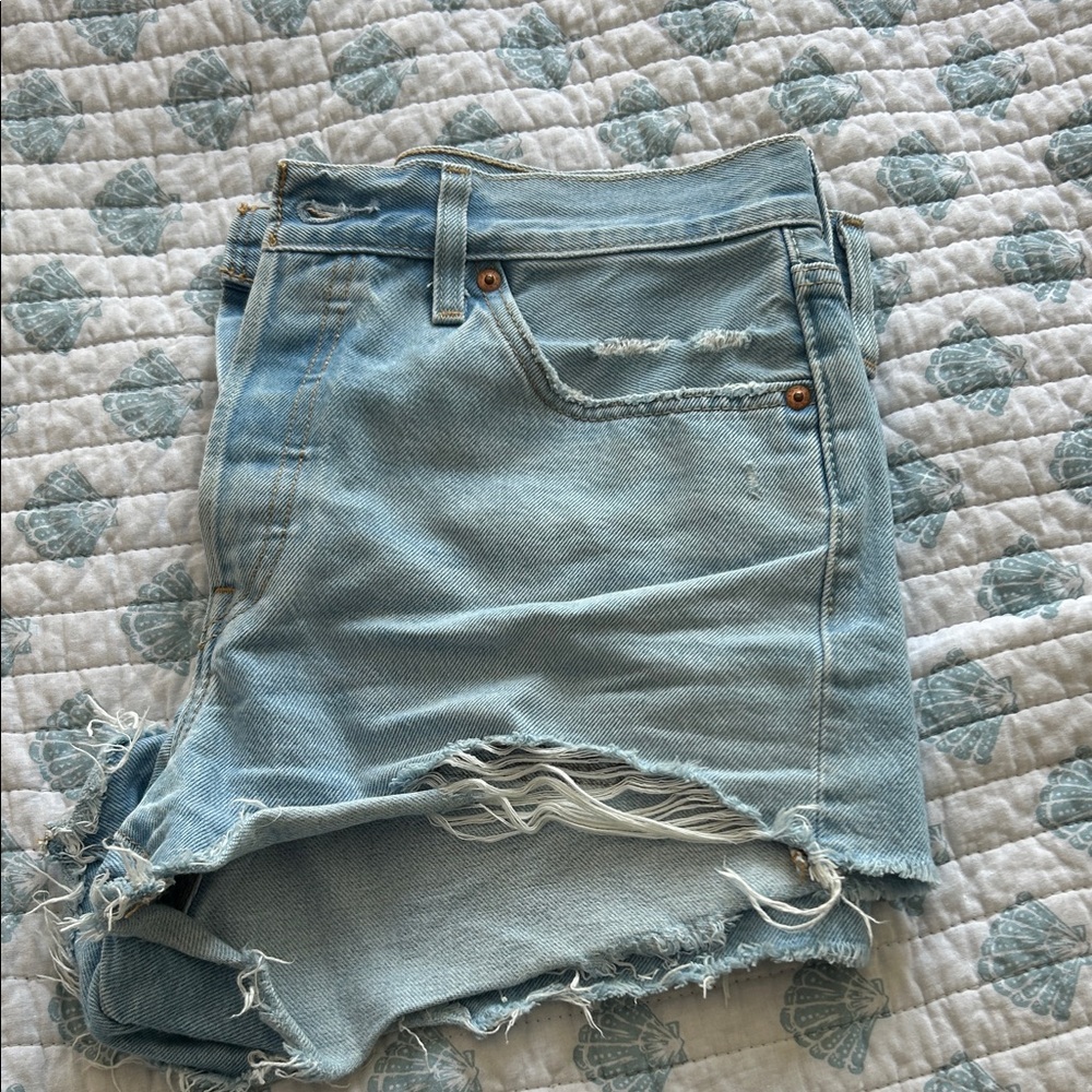 Levi's Light Blue 501 shorts